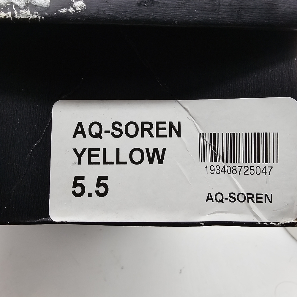 Aqua Womens Soren Leather Snakeprint High Heeled Boots Yellow 5.5 - Picture 4 of 13